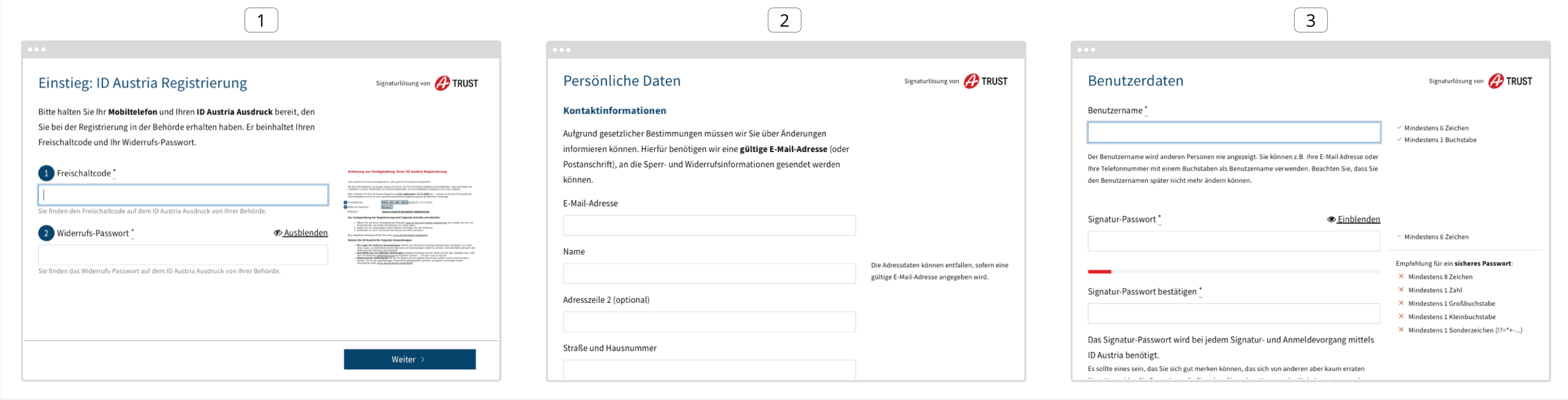 Registrierung SMS